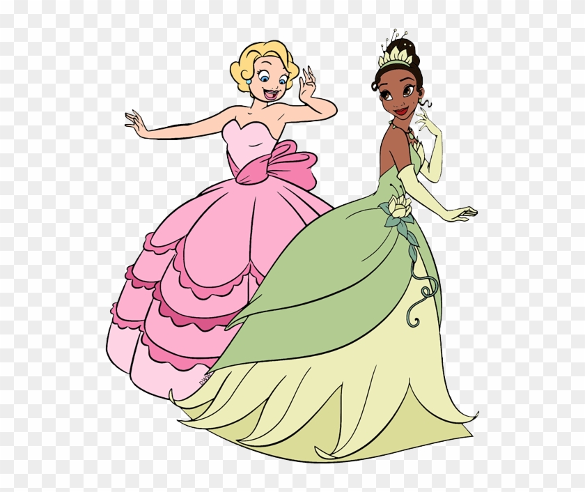 The Princess And The Frog , Png Download - Princess Tiana And Charlotte Art Clipart