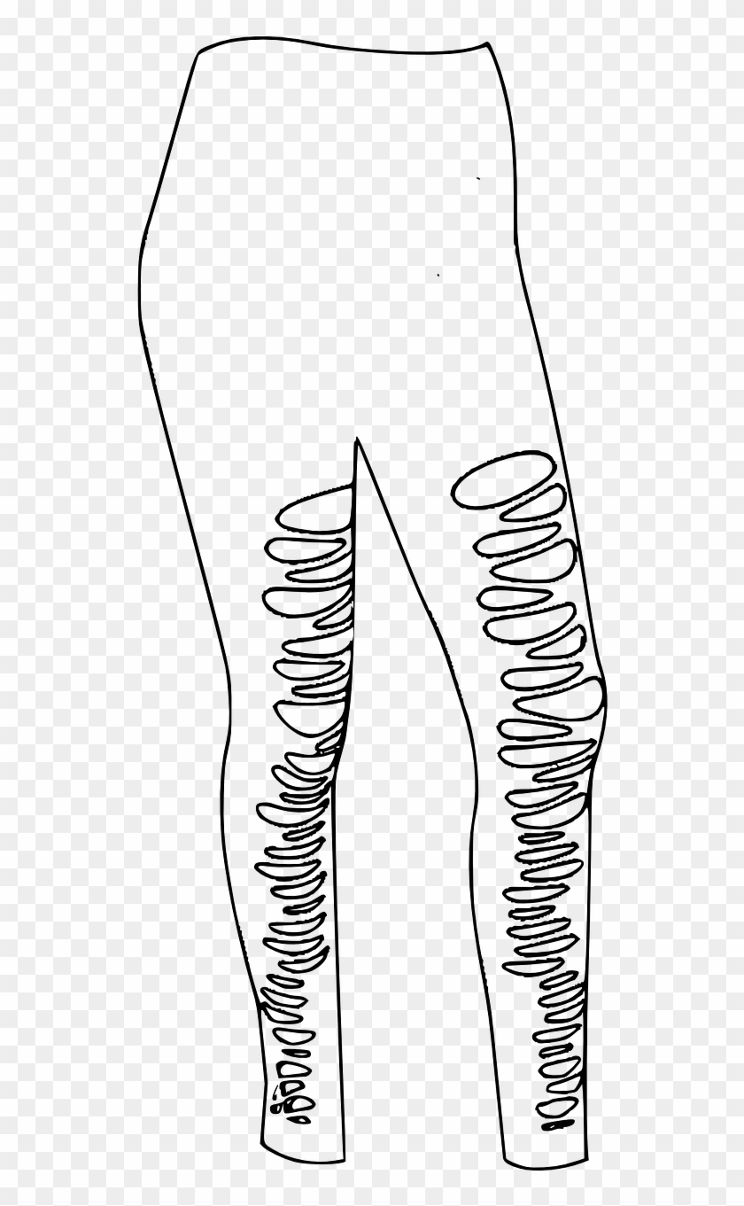 Tights Clipart Black And White - Png Download