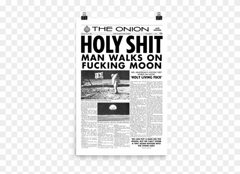 'man Walks On Moon' Front Page Poster From The Onion's - Heritage Motor Centre Clipart #6020443