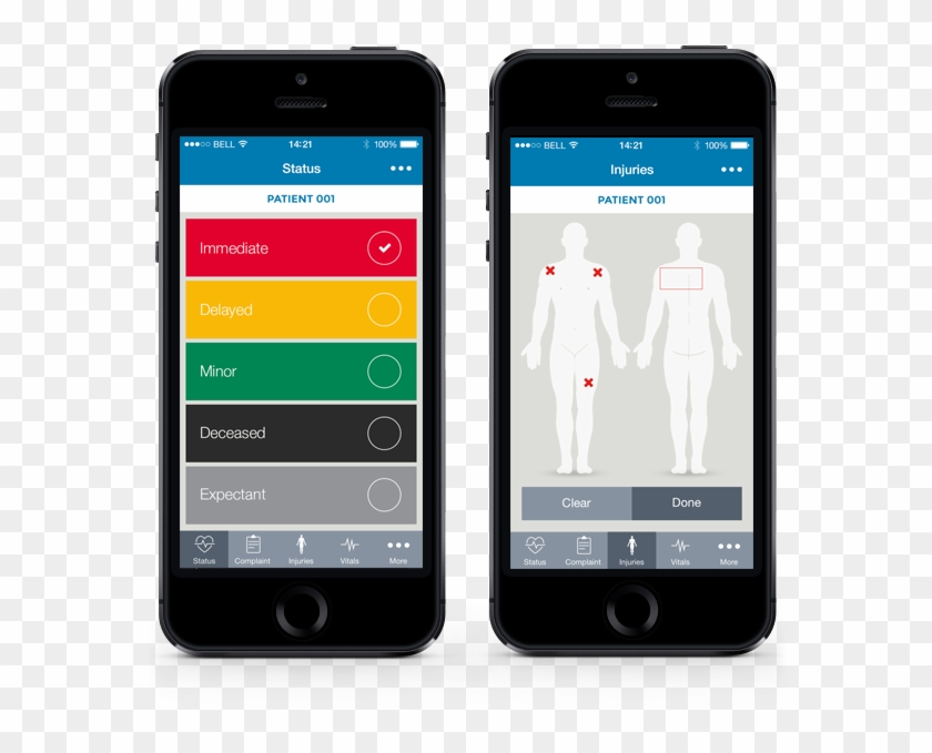 Ger Hc Patient Tracking Iphone Triage And Injury Screens - Smartphone Clipart