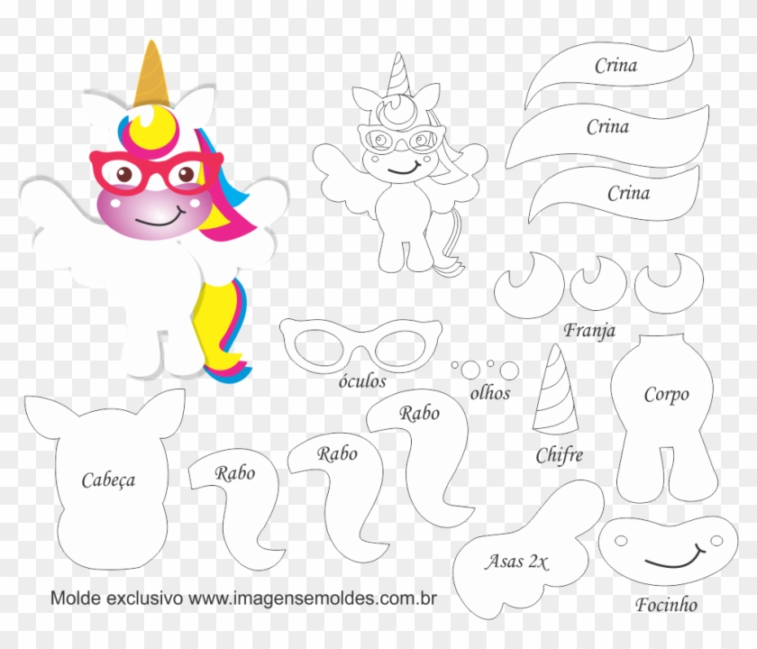 Molde Da Crina Do Unicornio Clipart