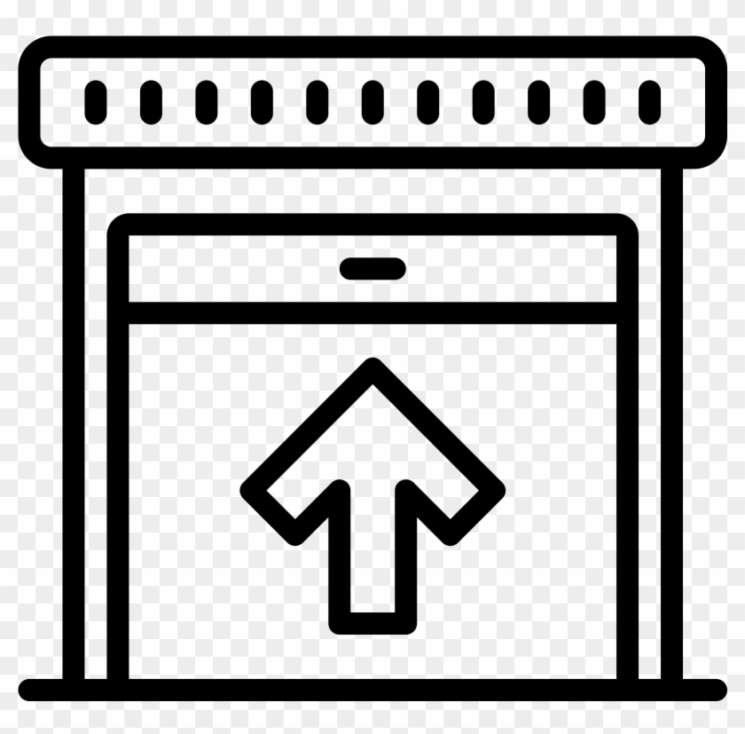 Puerta De Garaje Abierta Icon - Garage Door Clipart #6020908