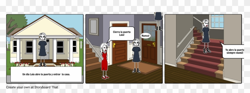 Laia Y Puertas - Storyboard Clipart #6021161