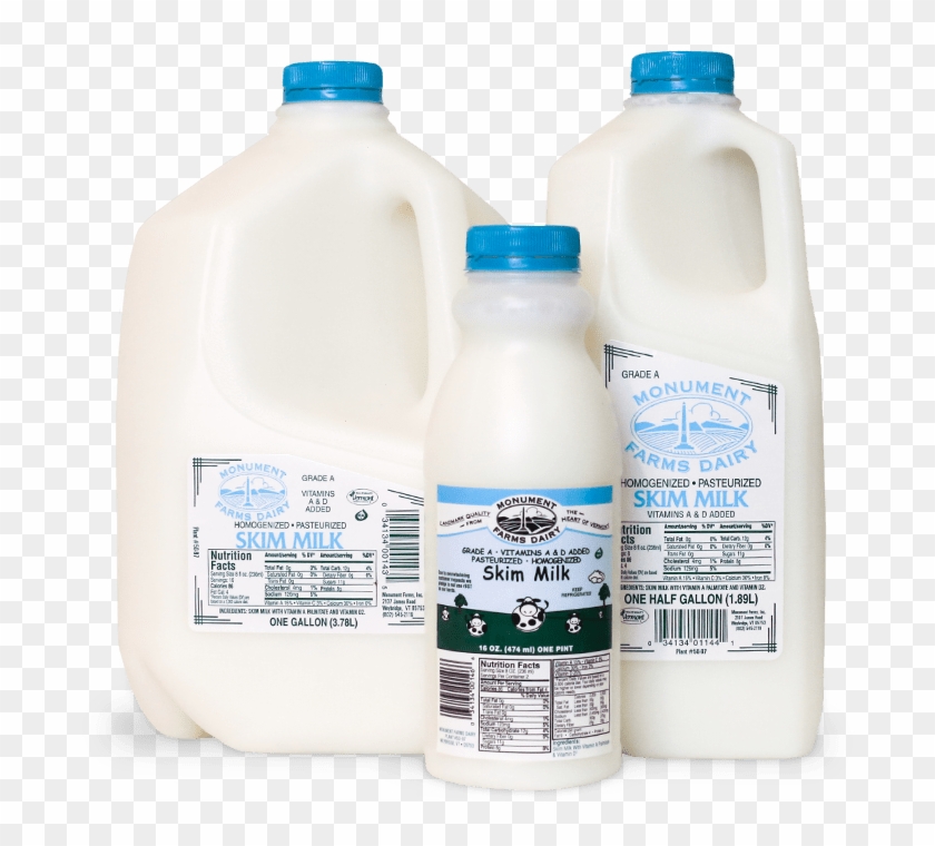 A Pint, Half Gallon, And Gallon Jug Of Monument Farms - Plastic Bottle Clipart #6022044