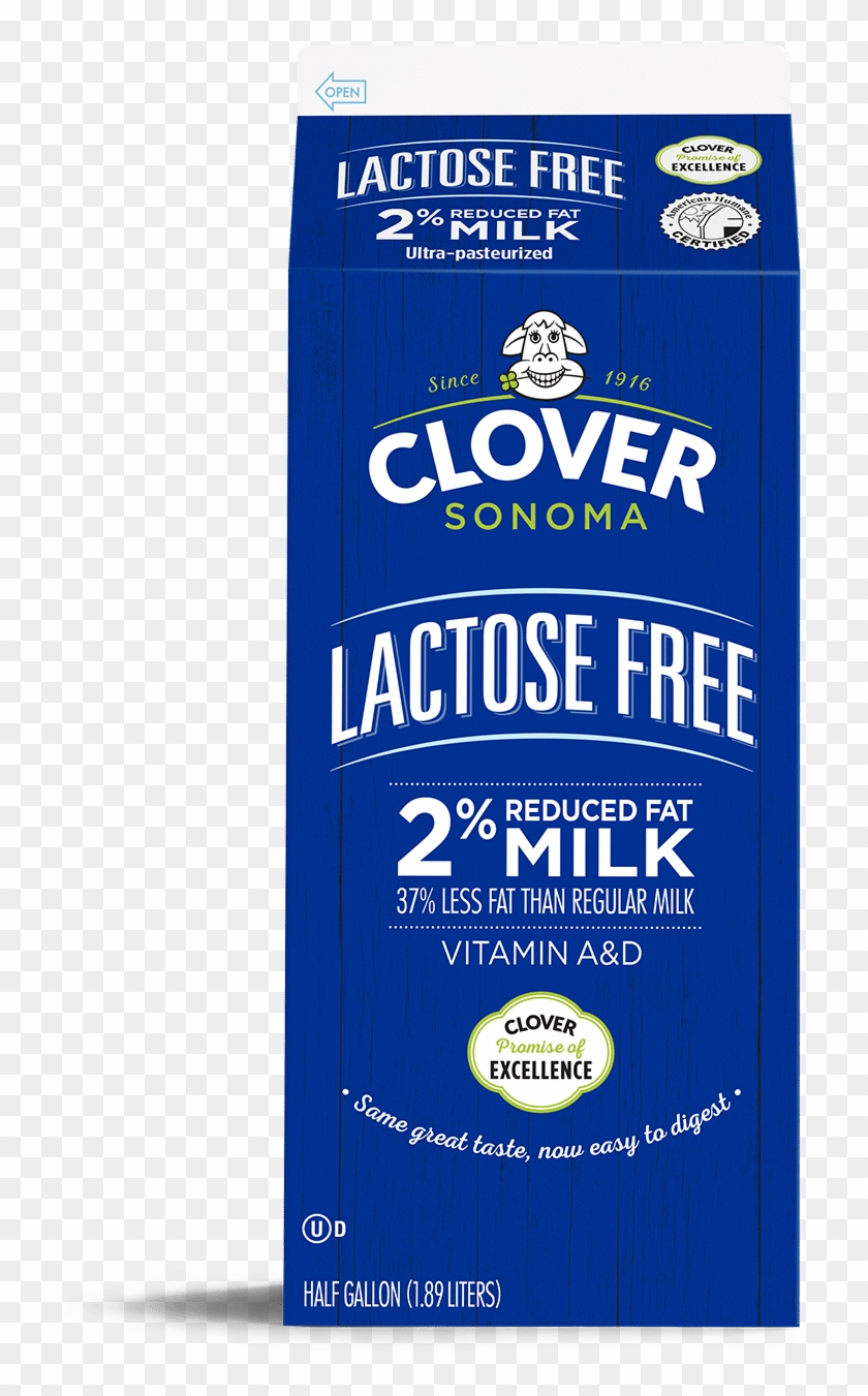 Lactose Free 2% Milk - Lactose Free Milk Clover Clipart #6022514