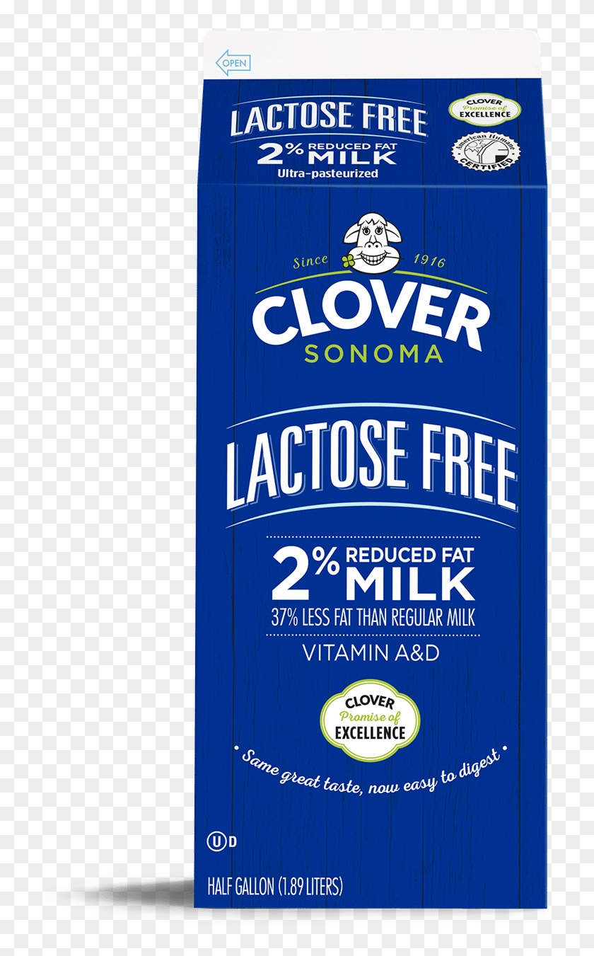 Lactose Free 2% Milk - Lactose Free Milk Clover Clipart