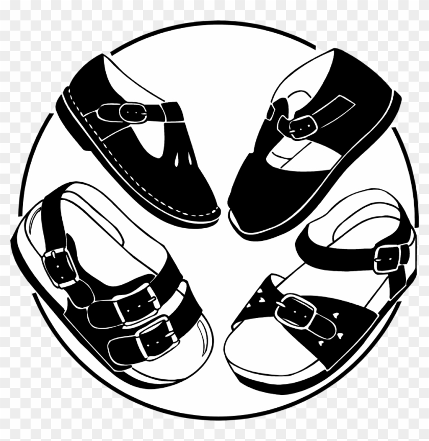 Baby Shoes Clipart Black And White Download - Girl Shoe For Kid Clipart - Png Download #6022875