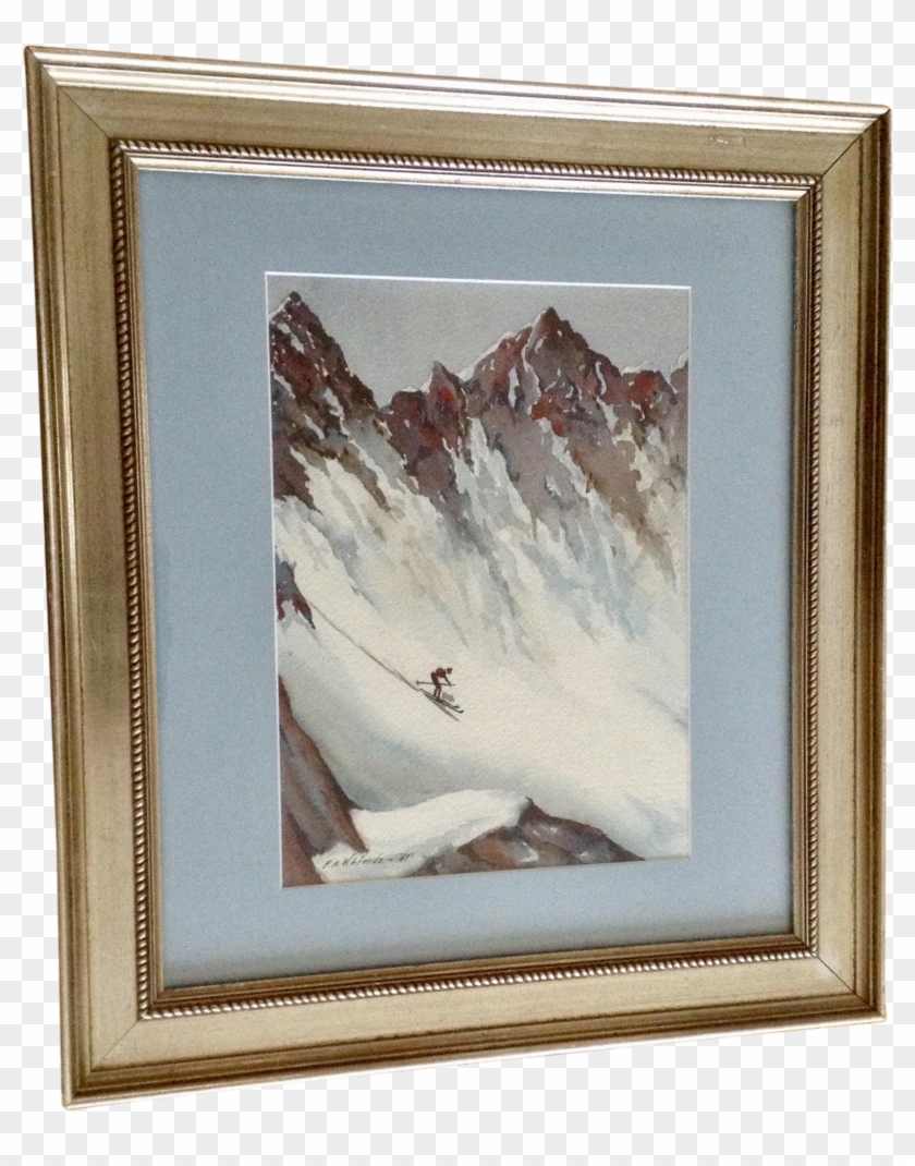 Whiteside, Downhill Extreme Skiing On Steep Colorado - Picture Frame Clipart