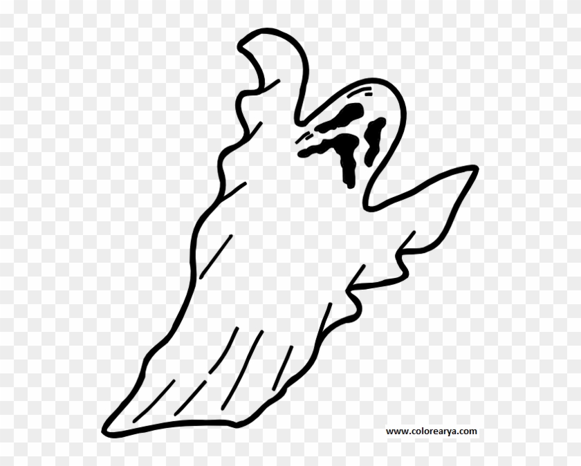 Colorear Halloween - Scary Ghost Clipart - Png Download