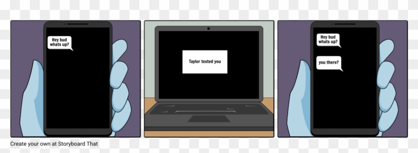 Life Lessons In Texting - Story Board For Lipstick Clipart #6024776