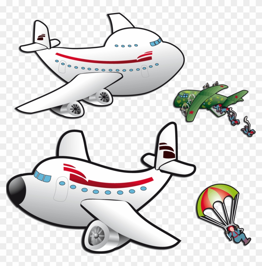 Aviones Y Paracaidistas , Png Download - Sticker Clipart
