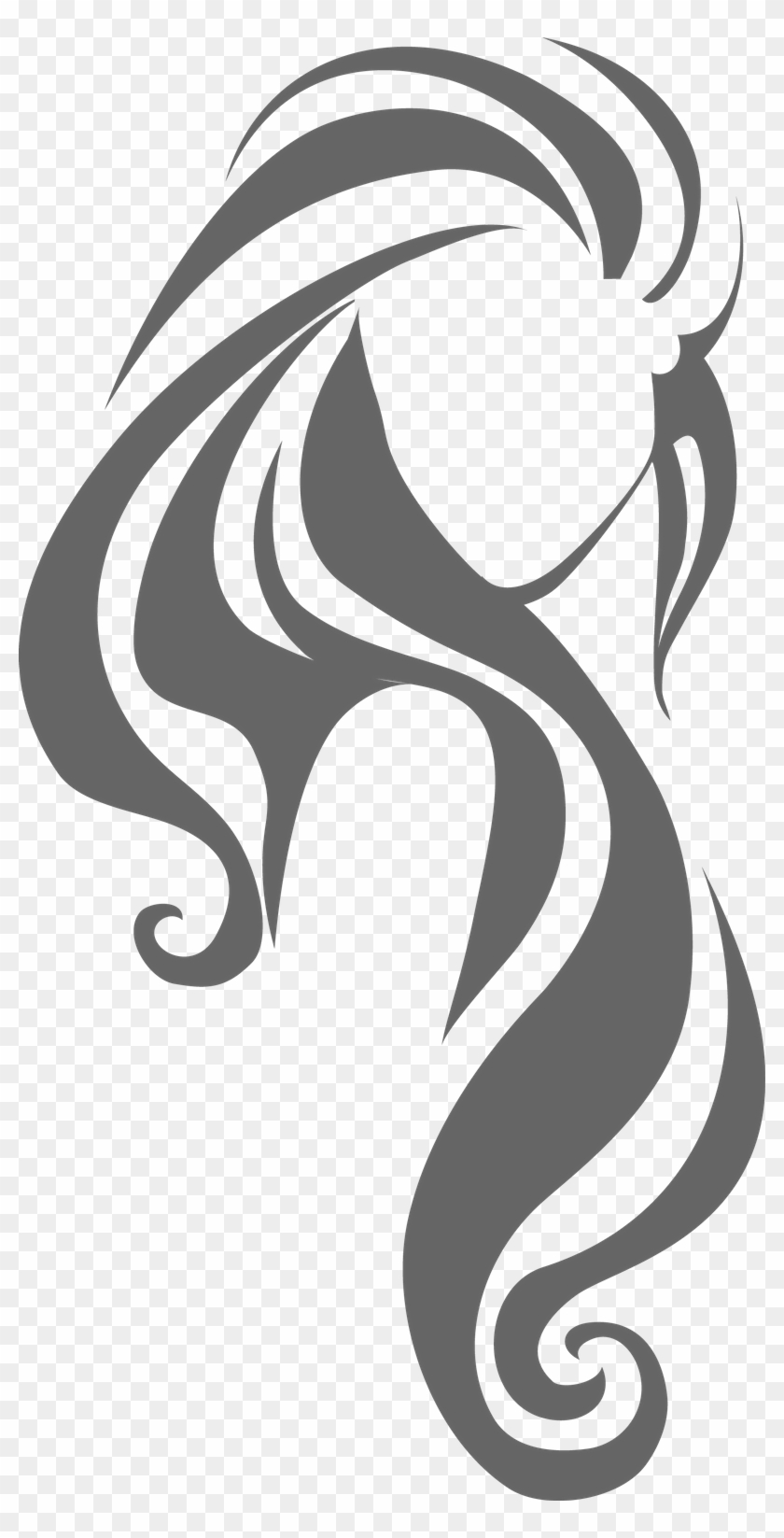 Hairstyle Long Salon Transprent Png Free Download Ⓒ - Black And White Clipart Beauty Transparent Png