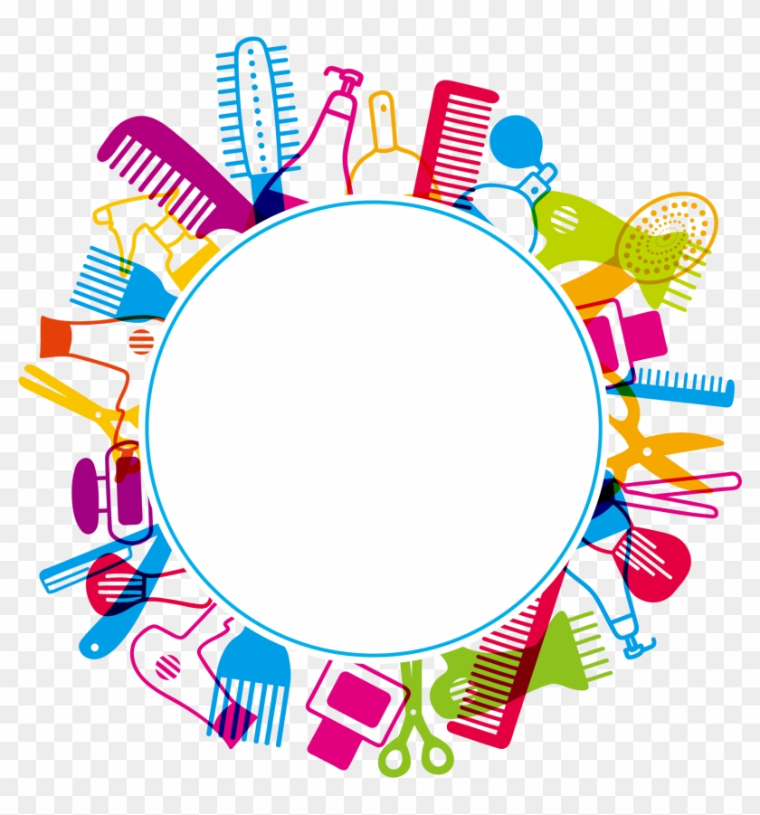Comb Hairdresser Beauty Parlour Cosmetology - Beauty Salon Border Design Clipart