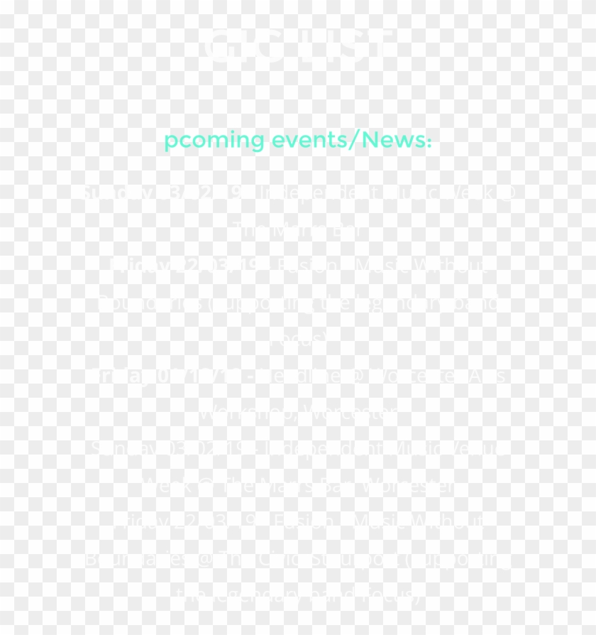 Gig List Pcoming Events/news - Inheritance Clipart