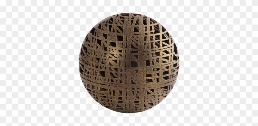 Handmade Christmas Bauble With Dark Chocolate & Golden - Sphere Clipart