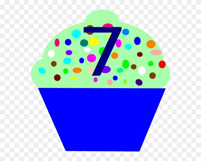 Cupcake 7 Png - Clipart Number Cupcake Transparent Png #6027750