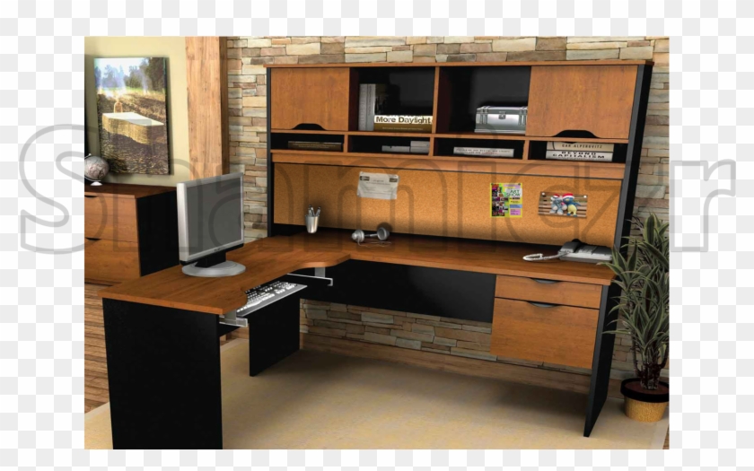 4' Ft Wide 1/4" 1 Cork Roll Pic Size Message Bulletin - Artist L Shaped Desk Clipart