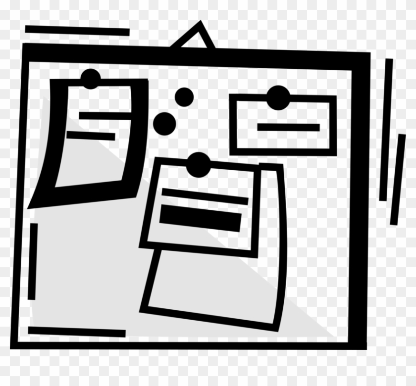 Vector Illustration Of Bulletin Board Messages With Clipart