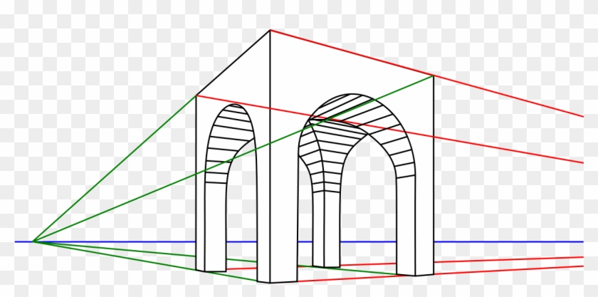 1200px 2 Punktperspektive - Two Point Perspective Drawing Clipart