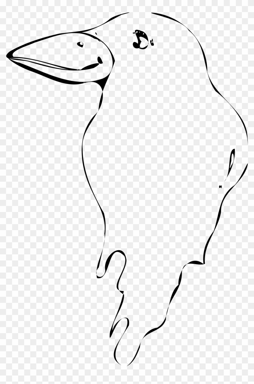 This Free Icons Png Design Of Flossk Outline Simple - غراب كرتون Clipart