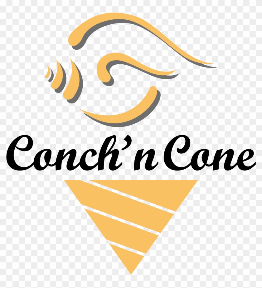 Conch 'n Cone Food Truck - Calligraphy Clipart #6030734