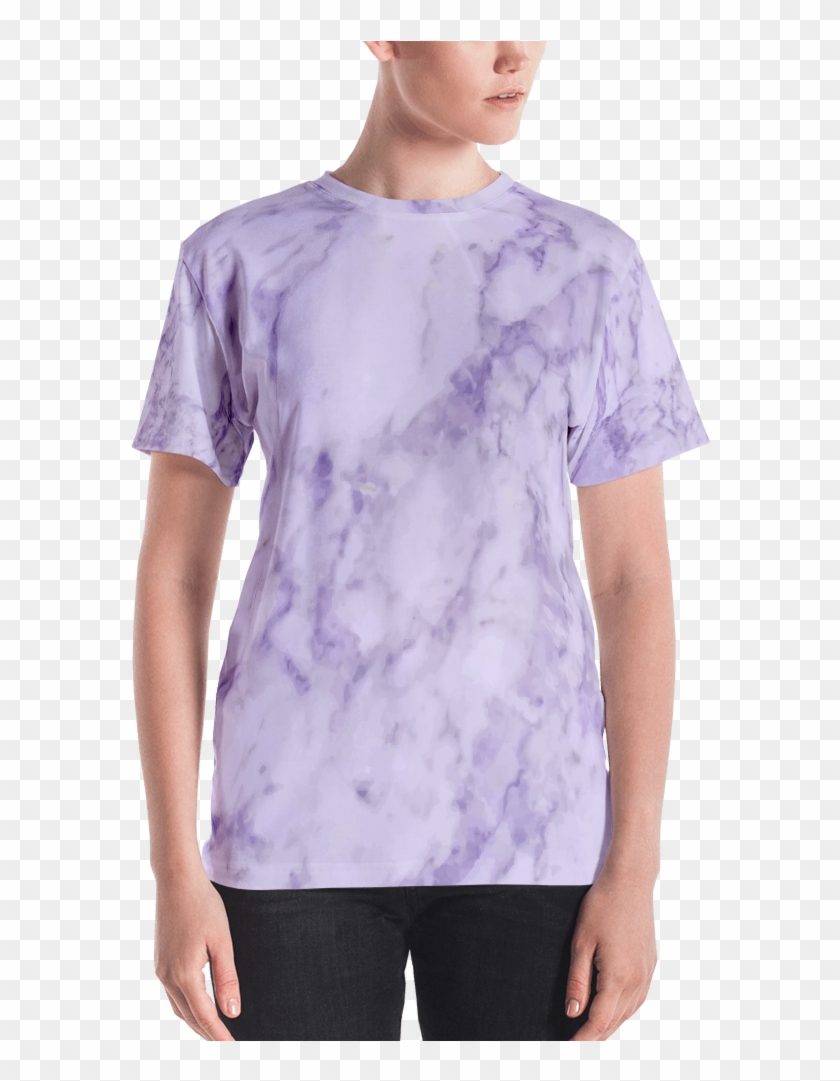 Women's Cryptic Conch Purple Marble - T-shirt Clipart