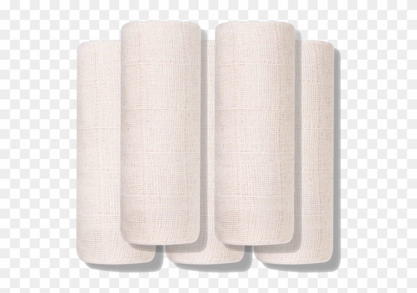 5 Pack Of Exfoliating Organic Muslin Cloths Clipart #6030931