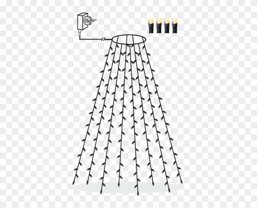 Weihnachtsbaum Überwurf Lichterkette Clipart