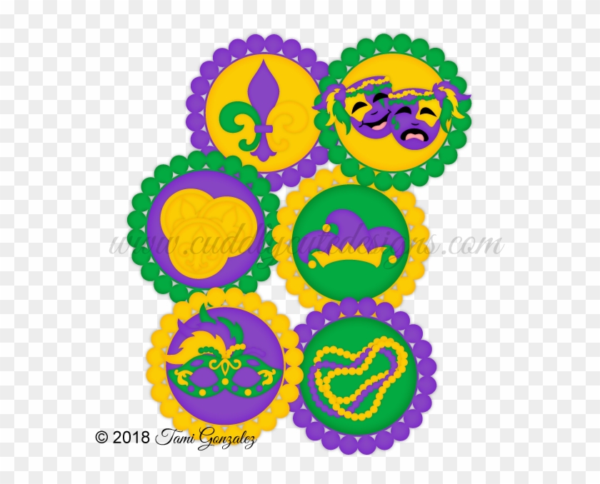Mardi Gras Tokens - Circle Clipart #6031165