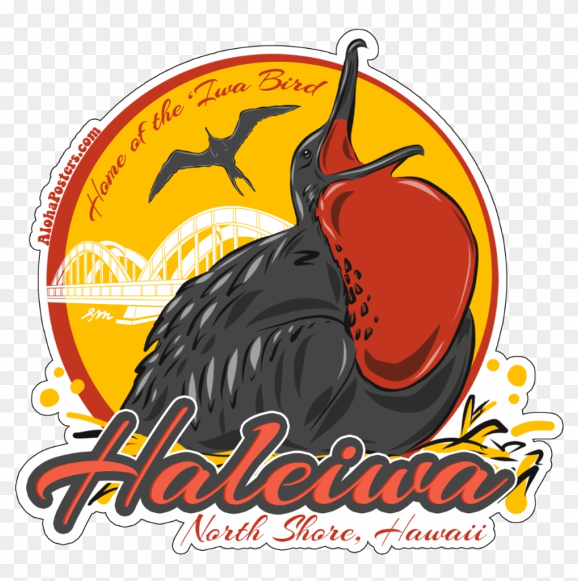 New Alohaposters Sticker Design “'haleiwa Home Of The - Illustration Clipart #6031457