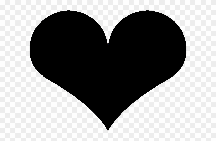 Black Sticker - Solid Black Heart Clipart - Png Download #6031537