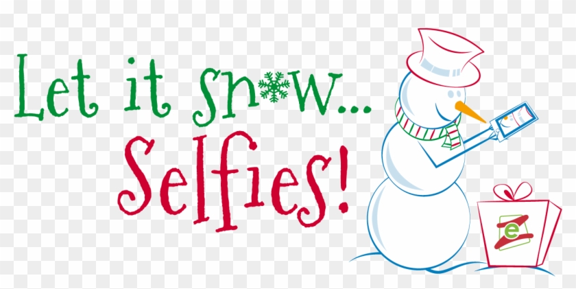 Let It Snow Selfie With Eazycity - Snowman Clipart
