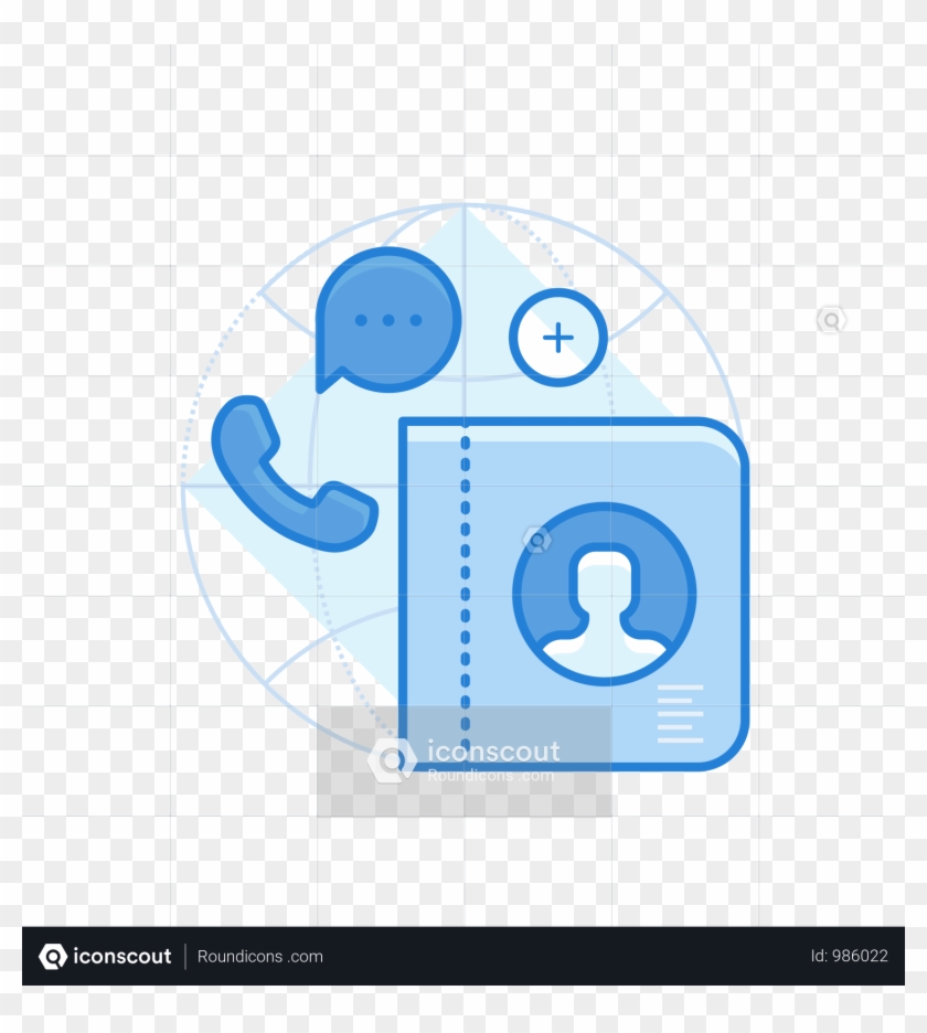 Contacts Illustration - Circle Clipart