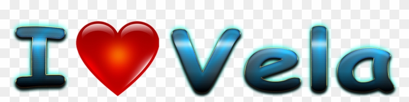 Vela 3d Letter Png Name - Heart Clipart