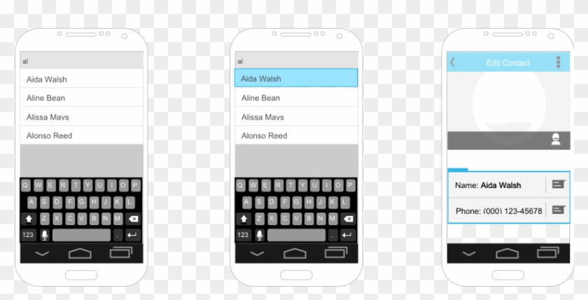 Edit Contacts - Smartphone Clipart