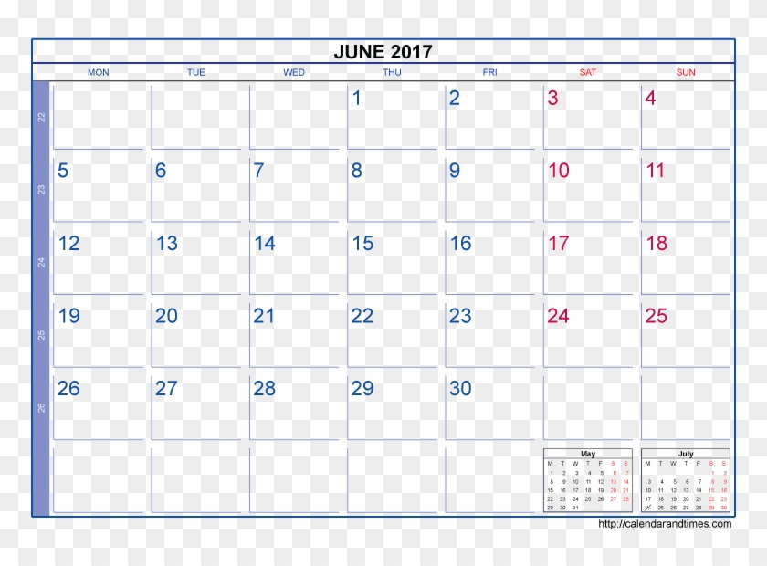 June 2017 Printable Calendar Template 2018 - July 2018 Calendar Transparent Clipart