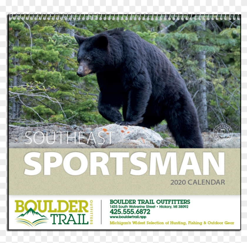Picture Of Southeast Sportsman Wall Calendar - American Black Bear Clipart #6032844