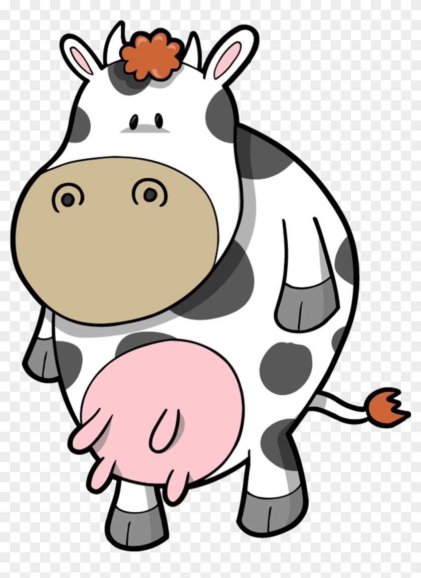 Drawn Beef Cartoon Cow - Milk Cow Clipart #6032897