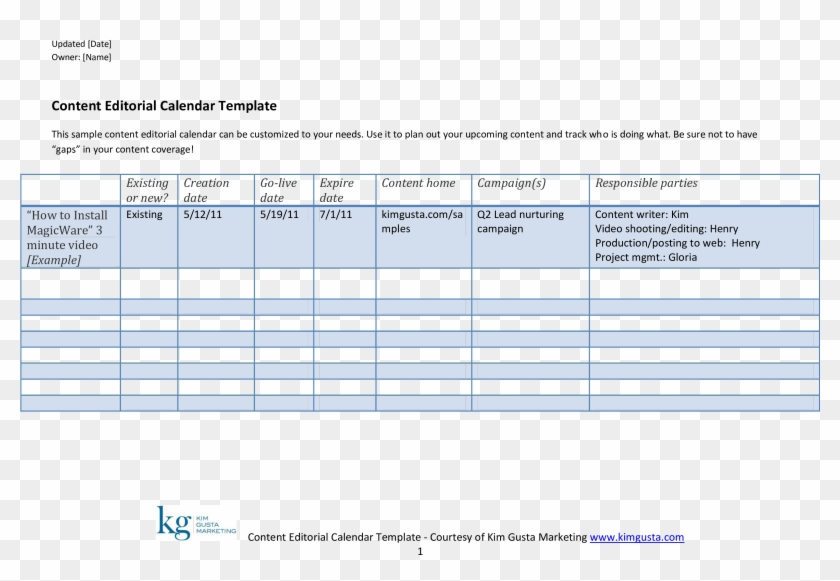 Content Calendar Templates Free Content Calendar Spreadsheet - Template Clipart