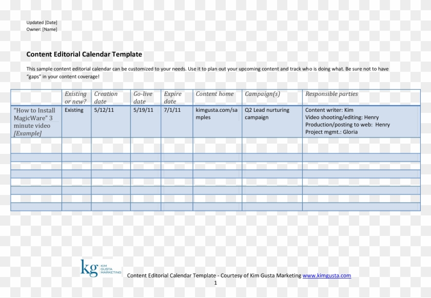Content Calendar Templates Free Content Calendar Spreadsheet - Template Clipart #6033008
