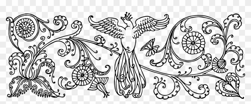 Crown Clipart Pdf - Vintage Phoenix - Png Download