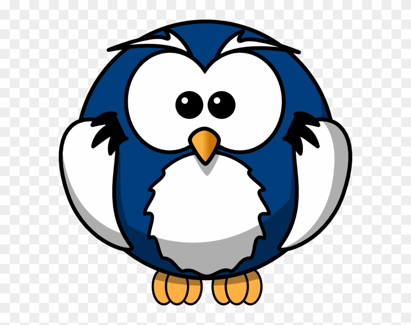 Blue Owls Svg Clip Arts 600 X 585 Px - Cartoon Drawing Of Owl - Png Download