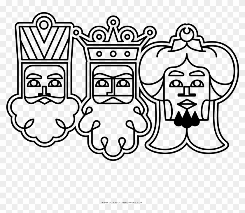 Los Tres Reyes Magos Página Para Colorear - Cartoon Clipart