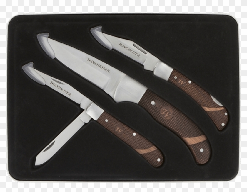 Winchester Rosewood Pocket Knife Set - Knife Clipart