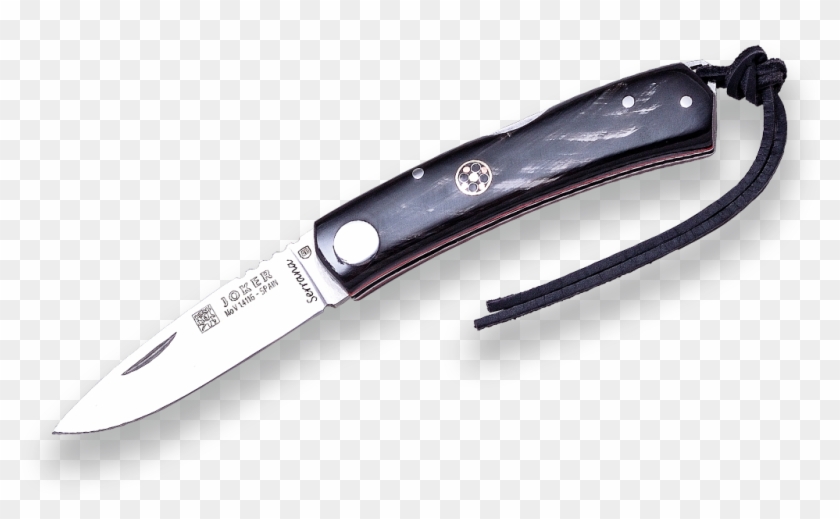 Buffalo Horn Scales, 7 Cm Blade Length, Lock Back, - Hunting Knife Clipart #6034616