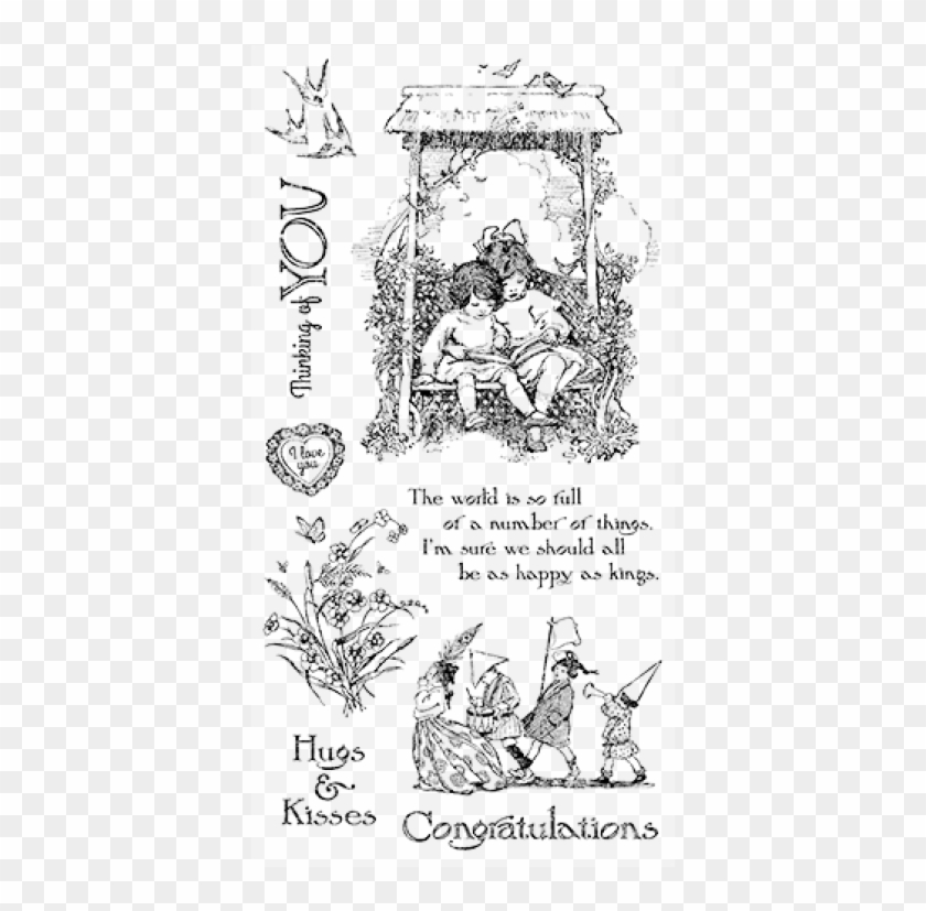 Vector Royalty Free Children S Hour Cling Childrens - Line Art Clipart #6035089