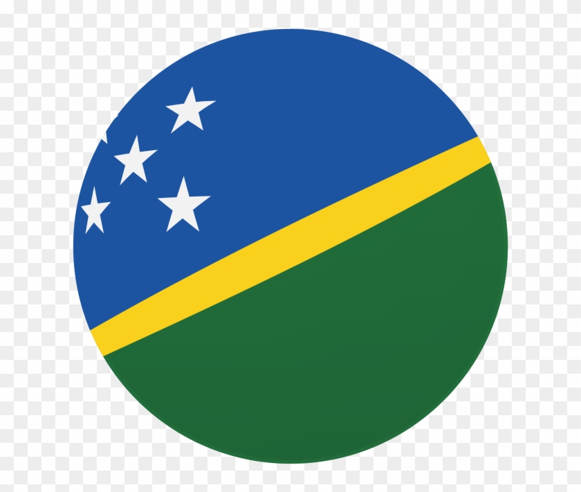 Solomon Island Round Flag - Circle Clipart #6035500