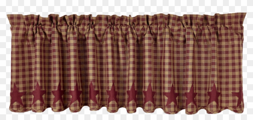 Burgundy Star Scalloped Valance Clipart #6035923