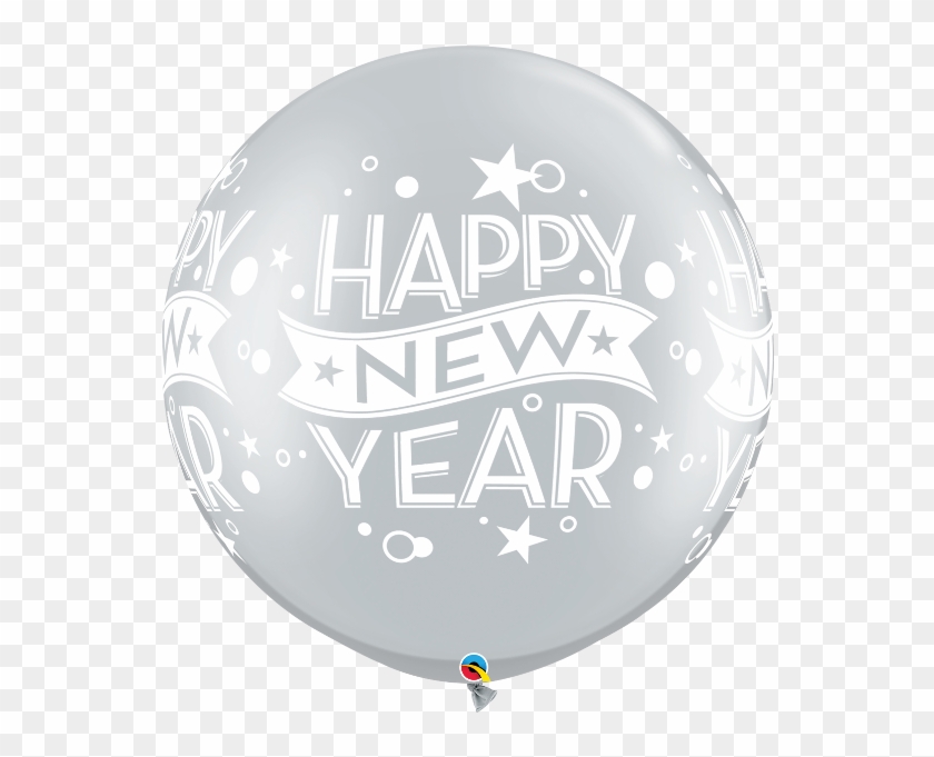 New Year Confetti Silver 30" Latex Balloons - Qualatex Clipart #6036046