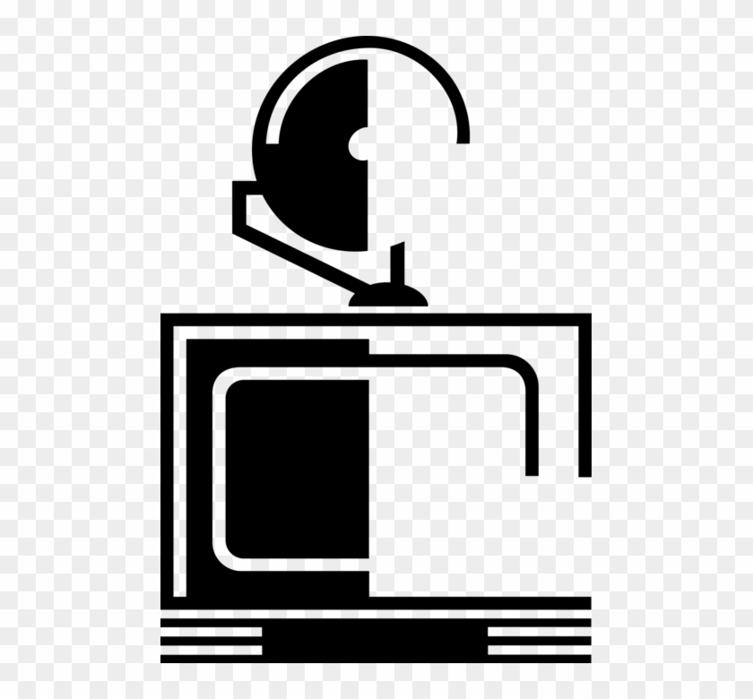 Vector Illustration Of Television Or Tv Set Telecommunication Clipart #6036601